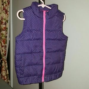 Girls Puffer Zipper Vest
